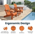 thumbnail image 6 of JUSTLET Folding Adirondack Chair, All-Weather Fire Pit Chairs, HDPE Adirondack Chairs with 2 Cup Holder, Outdoor Lawn Chair for Patio Garden, Orange, 6 of 10