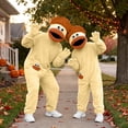 thumbnail image 6 of GrmtClth Full Body Fuzzy Jumpsuit Happy Halloween Novelty Party Cosplay Sleepwear (Includes shoes and comb) Yellow (3-4Years）, 6 of 6