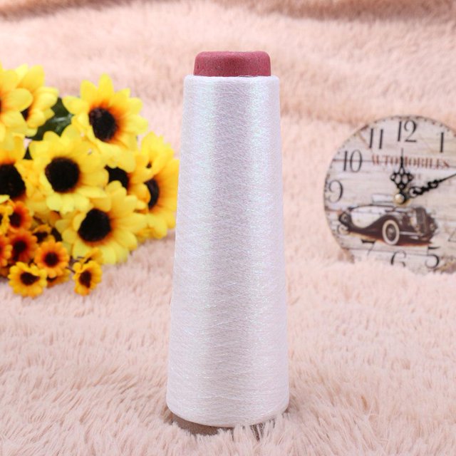 Hilo de puntada brillante hilo de coser tejido bordado tejer línea de seda (blanco Ndcxsfigh Para estrenar