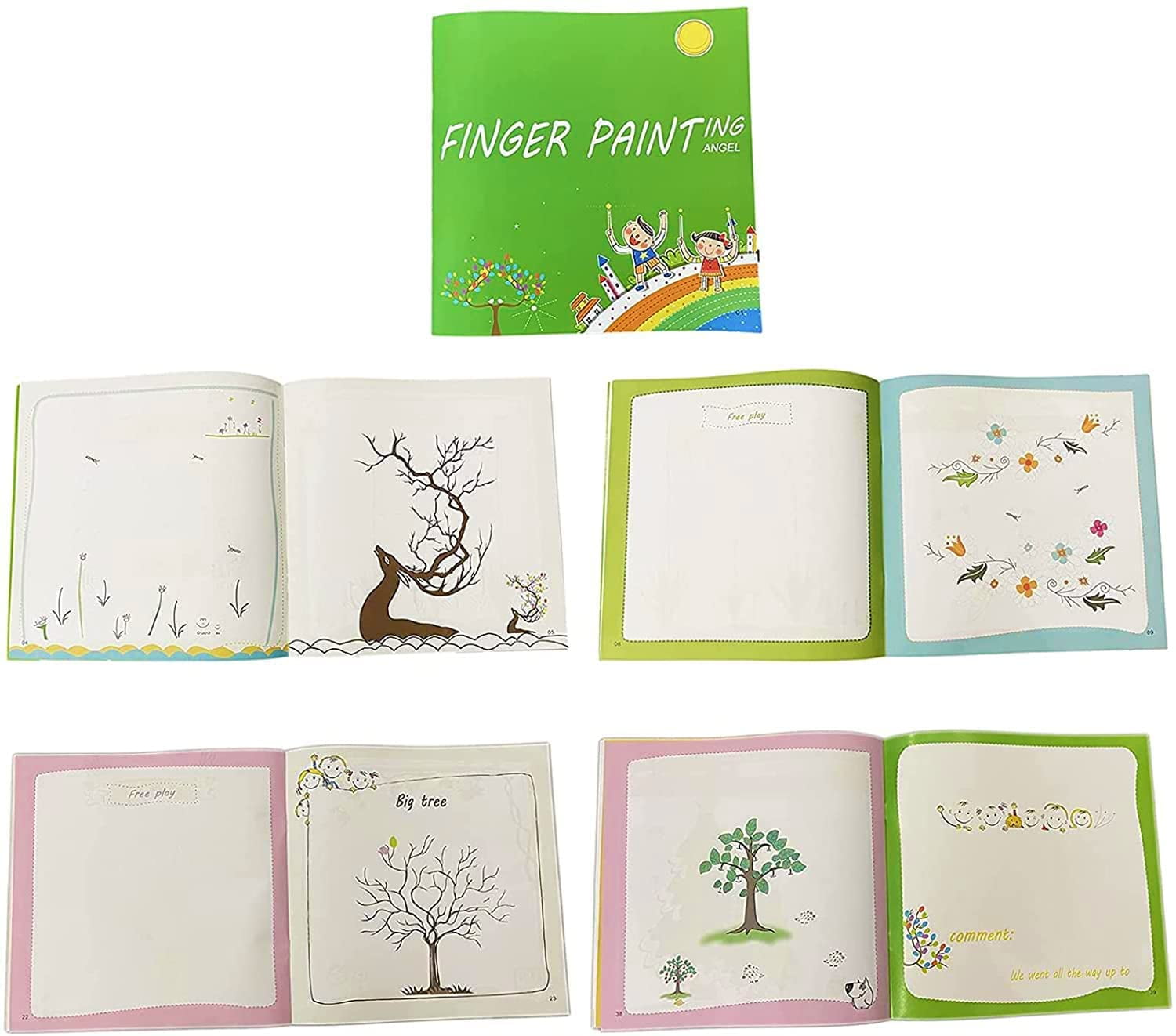  Funto Finger Paint Pad for Kids, 60 sheets total, 12