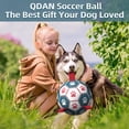 thumbnail image 3 of Balón de fútbol para perros QDAN extra grande para perros grandes, azul y rojo, 3 of 7