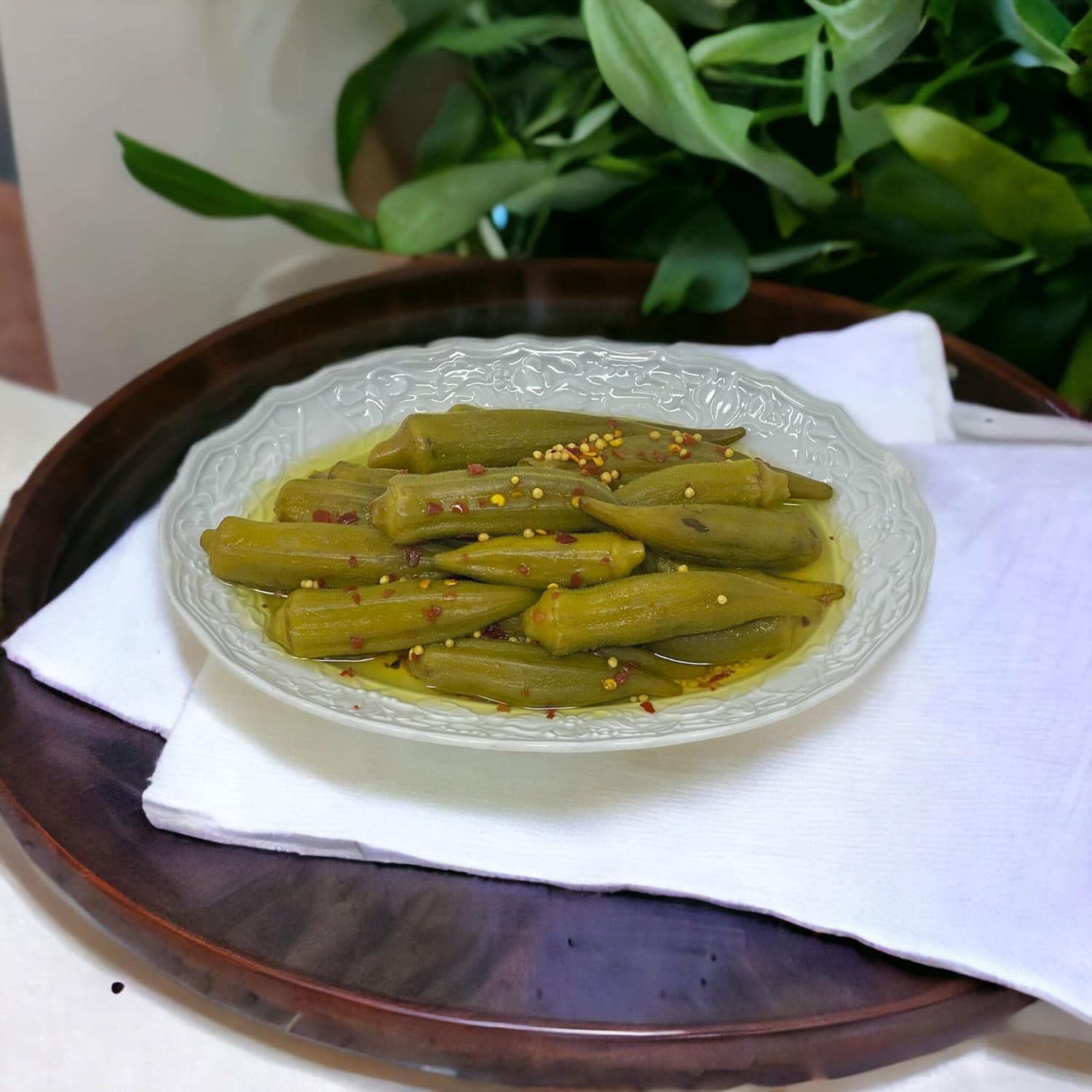 Lara's Crisp and Hot Pickled Okra – (Pack of 2, 16 fl oz each)