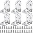 thumbnail image 1 of 6pcs Flat Folding Cabinet Door Tanble Hinges,sewing Machine Table;zinc Alloy Folding Flip Hinge,flip Top Hinge With Screws,silver, 1 of 5