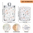 thumbnail image 5 of Yayeee 2 Pack Qtip Holder Bathroom Cotton Swab Canister with Lid Clear Dispenser Set, Green Garden Pattern, 5 of 6