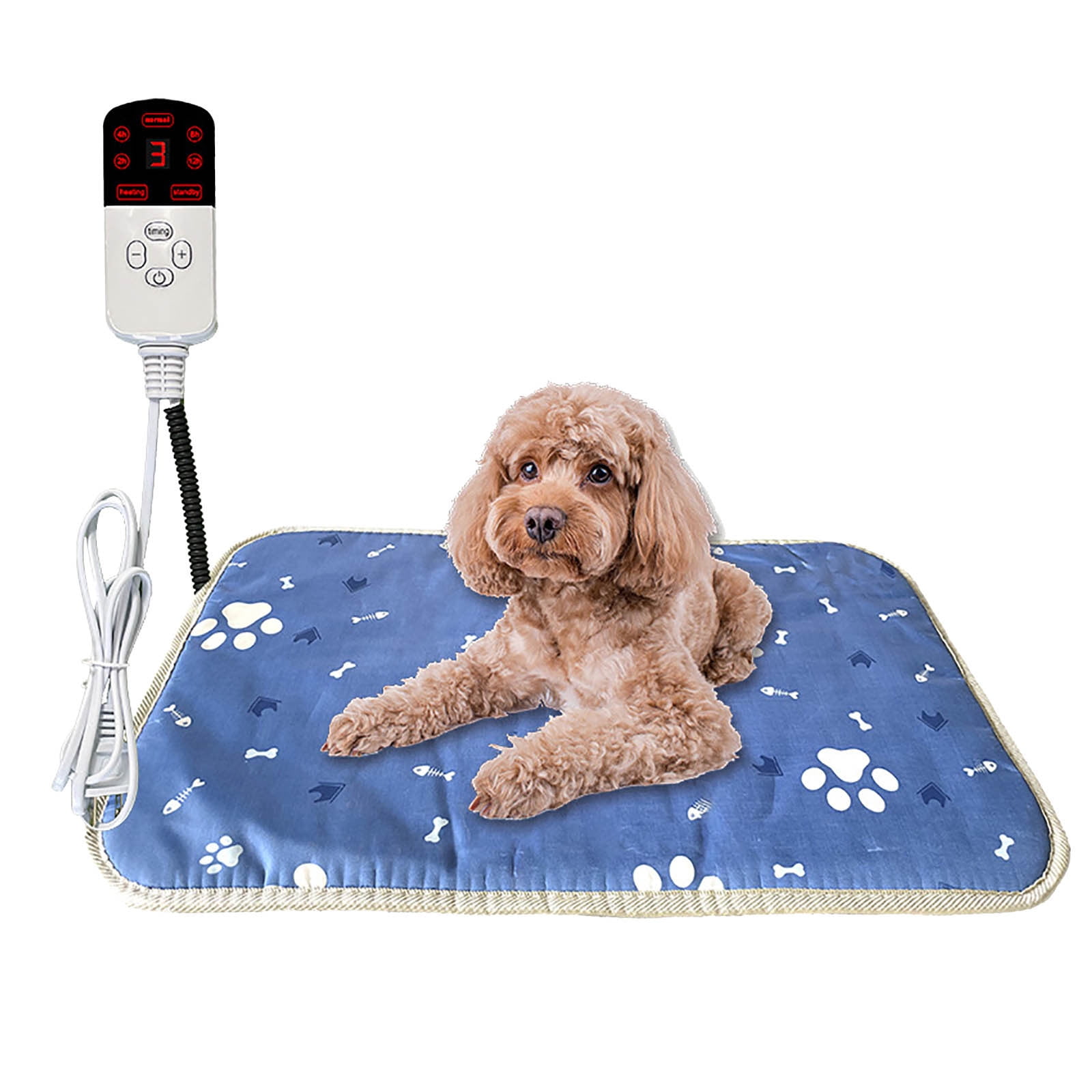 Nkmbld Electric Heated Pet Pad, Winter Self Warming Pet Mat Cats Dogs Bed Self Heating Pet Mat Extra Warm Thermal Pet Pad for Indoor Outdoor Non Slip Bottom Washable Pet Mat