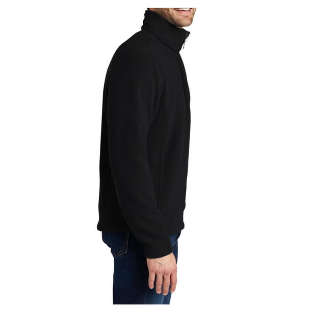 Yellow Rooster Men's Value Fleece 1/4-Zip Male Pullover Black 4XL