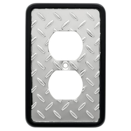 Franklin Brass 135859 Diamond Single Duplex Wall Plate, 12'' & Less, Polished Chrome