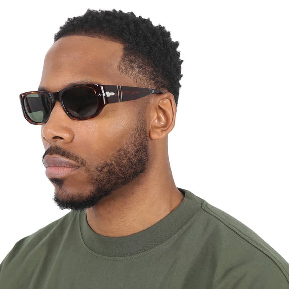 Persol Green Square Unisex Sunglasses PO3307S 24/31 55