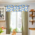 thumbnail image 3 of Yayeee Kitchen Valance Rod Pocket 54" x 18" Living Room Window Curtain, Playful Fried Eggs, 3 of 6