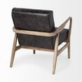 thumbnail image 6 of Merana Phineas Black Leather Wrapped Ash Wood Frame Accent Chair, 6 of 9