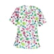 thumbnail image 5 of Top exfoliante con cuello en V para mujer, Uniforme de Trabajo de enfermera con bolsillos laterales, camiseta cómoda y duradera para tienda de 2XL, 5 of 8