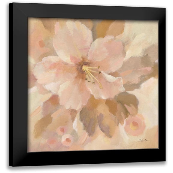 Vassileva, Silvia 12x12 Black Modern Framed Museum Art Print Titled - Sweet Boho Flower I