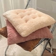 thumbnail image 4 of Xiao Hua Grey Soft and Fluffy Chair Cushion -2 pieces, 15.75 * 15.75 inch square with strap cushion, plush cushion for home and office use, yoga meditation cushion, 4 of 4