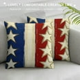 thumbnail image 3 of 4th of July Patriotic Decorative Throw Pillow Covers, America USA Freedom Paw Print Outdoor Pillowcase, American Blue Red White Stripes Stars Cushion Case Home Decor, 3 of 5