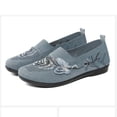 thumbnail image 4 of Women's Breathable Mesh Shoes Casual Trendy Flower Embroidery Shoes Slip-On Soft Sole Non-Slip Shoes Mesh Bottom Shallow Mouth Walking Shoes, 4 of 10