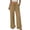 Khaki, variant on Bosfbaoi Pants For Women Drawstring Straight-leg Pants Elastic Waist Casual Lounge Trousers with Pockets