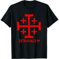 thumbnail image 2 of Jerusalem Israel Five Fold Cross T-Shirt, 2 of 3