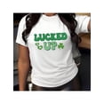 thumbnail image 1 of St. Patrick's Day Print T-Shirt For Men And Women Round Neck Cotton Short-Sleeved Sports T-Shirt For All Seasons, 1 of 5