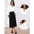 thumbnail image 2 of DARING DIVA Satin Bodysuit Button Up Long Sleeve Shirt L White, 2 of 6