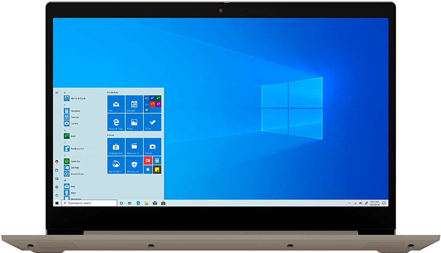 Lenovo IdeaPad 3 15" HD Touch Screen Laptop, Intel 10th Gen Dual-Core i3-1005G1 CPU, 8GB DDR4 RAM, 256GB PCI-e SSD, Webcam, WiFi 5, Bluetooth, Windows 10 S - Almond