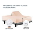 thumbnail image 4 of SGI Bedding Egyptian Cotton Top Split Sheet Set Solid Adjustable Bed 34" Split Head Queen 1000 TC 15" Deep Peach, 4 of 9