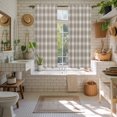 thumbnail image 5 of Khaki Gingham Kitchen Curtains 63 Inch Length, Farmhouse Buffalo Plaid Checkered Tiers Curtains for Living Room Berdoom Bathroom, Light Filtering Drapes Rod Pocket Window Treatment 2 Panels 42"Wx63"L, 5 of 9