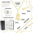 thumbnail image 2 of BEBERLINI Women Praying Hands CZ Pendant Necklace 14K Gold Filled Rope Chain Jewelry 20", 2 of 7