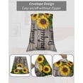 thumbnail image 7 of Farm Sunflower Pillow Covers King Size 2 Pack, Positive Floral Vintage Brown Wooden Soft Bed Throw Pillowcases Breathable Cooling Long Lumbar Body Pillow Sham Cover for Bed Sofa 20''x36'', 7 of 7