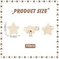 thumbnail image 4 of 150Pcs Wood Beads Star BurlyWood 19~20x19~20x6mm Hole: 2mm 150pcs/set, 4 of 5