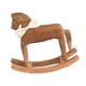 thumbnail image 3 of Adorno de caballo mecedor de diseño retro, centro de mesa para inauguración de la casa, caballo de madera tallado marrón, 3 of 9
