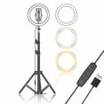 thumbnail image 3 of Lishi 18" LED Ring Light with Tripod Mount for Selfies, 3 of 5