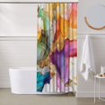 thumbnail image 6 of Shower Curtain, Vibrant Abstract Color Splash Waterproof Fabric Plastic Shower Curtain, Drying Fast Bathroom Curtain with 9 Buttonholes, Ruffle Shower Curtain 60x72in, 6 of 8