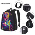 thumbnail image 3 of Balery Neon Pop Art Pitbull Mochila Escolar 3 en 1 para Niños - Mochila Resistente con Lonchera Térmica y Estuche - Mochila Escolar para Niños y Niñas, 3 of 7