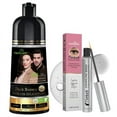 thumbnail image 2 of (3 pack) Herbishh Dark Brown Shampoo, Hair Dye Shampoo 3 in 1, 100% Grey Coverage, Demi-Permanent Hair Color for Men & Women, With Eyelash Enhancing Serum Combo, 2 of 6