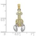 thumbnail image 4 of 14K Yellow Gold with White Rhodium Moveable Lobster Charm - 24mm, 4 of 6