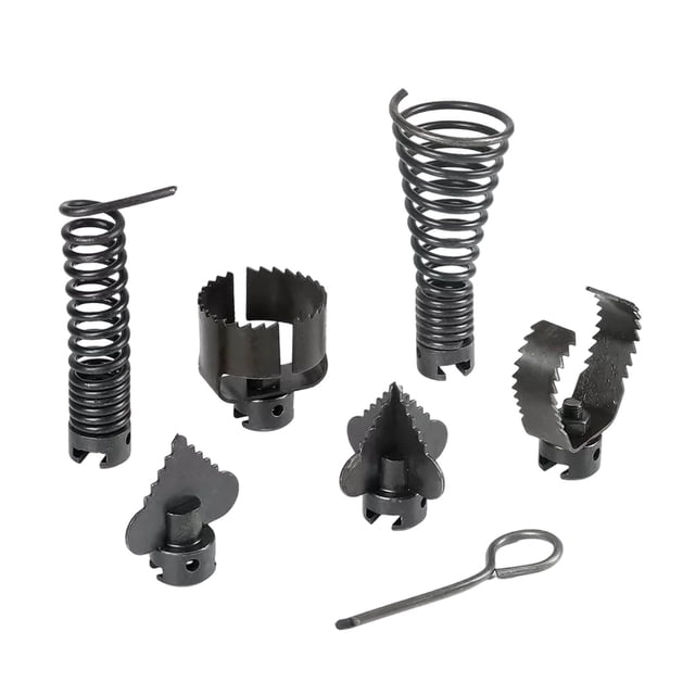 Juego de 7 accesorios para limpiar desagües, removedores de obstrucciones de inodoros, suministros de alta resistencia, herramientas de limpieza