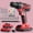 Red, variant on Cordless Drill, 21V Power Drill with Dual 2.0Ah Power and , Power Drills Set, 3/8" Chuck, 25+1 Torque, Compact Drills with 90 Accessories Tool for DIY, Repair &