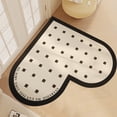 thumbnail image 4 of Clearance! Boovnll Bathroom Rugs, 24x24" Heart Shape Absorbent Soft Memory Foam Diatomite Bath Mat, Non-Slip Quickly Dry Comfortable Thicken for Bathroom, Kitchen, Floor, Pool, Bath Mats for Bathroom, 4 of 6
