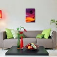thumbnail image 2 of Canvas Prints Wall Art - Sunset Over The Ocean with Tropical Palm Trees Silhouette Vertical Panorama - 16" x 24", 2 of 4
