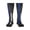 1 Black, variant on Thin Blue Line Flag Pattern Knee High Socks for Women Long Leg Warmers Socks