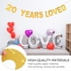 thumbnail image 4 of KAKOWELY 1 pancarta decorativa con purpurina "20 Years Loved" (dorada), 4 of 5