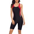 thumbnail image 3 of Charmo Women's Sporty One Piece Swimsuits Racerback Boyleg Bathing Suit, 3 of 6