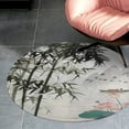 thumbnail image 4 of Chinese Ink Painting Bamboo Round Carpet Circle Rug Outdoor Patio Area Rug Washable Large Area Rugs Hallway Room Decor Fitness Mats, 4 of 8