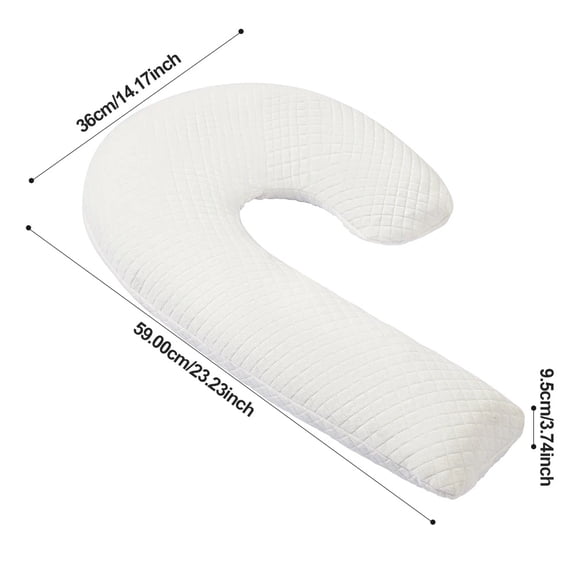 J Shape Pillow Neck Back Pillow Side Sleeper Contour Pillow with Ear Hole for Sleeping on Your Side for Neck Shoulder
