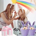 thumbnail image 5 of VibHome Easter Baskets Saving Home Textile Storage Storage Containers With Lids Easter Basket Easter Bunny Basket Cute Bag With Foldable Ears Tote Bags For Easter on Clearance!, 5 of 6