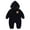 Black, variant on Baby Boys Girls Bodysuits Long Sleeve Solid Color Bear Graphic Hooded Jumpsuit Snowsuit Baby Boys Girls Warm Stylish And Comfortable Bodysuits，0 -3 Months