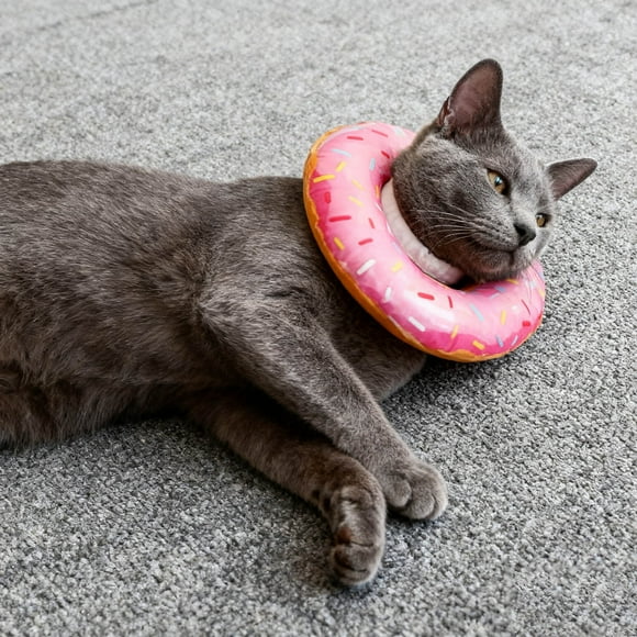 Pet Cat Soft Collar Donut Style Recovery E Collar Adjustable Licking for Indoor Use Comfort