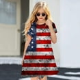 thumbnail image 2 of Quealent Girls 4th of July Dress Toddler Girl American Flag Dresses Patriotic Clothes Independence Day Outfits Hot Pink,2-3 Years, 2 of 4