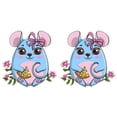 thumbnail image 1 of Easter Egg Plastic Ear Studs Resurrected Rabbit Earrings Stainless Steel Ear Pins Resin Ear Clips, 1 of 9