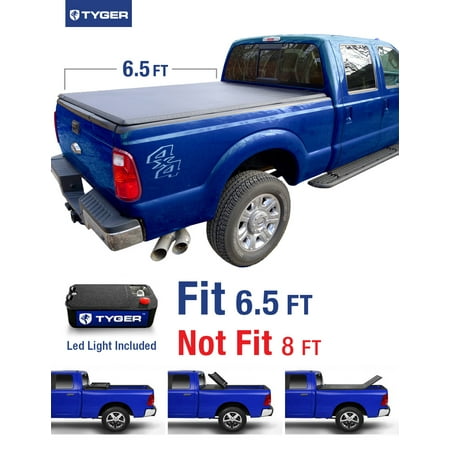 1996 Ford F-250 Bed - TYGER TriFold Tonneau Cover For 1999-2017 F-250 F-350 F-450 Super Duty 6.5' Bed 1999 2000 2001 2002 2003 2004 2005 2006 2007 2008 2009 2010 2011 2012 2013 2014 2015 2016 2017
